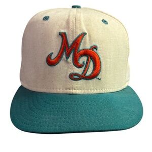 Vintage 90’s Miami Dolphins NFL Football Fitted Hat 7 1/8 New Era 100% Wool Hat